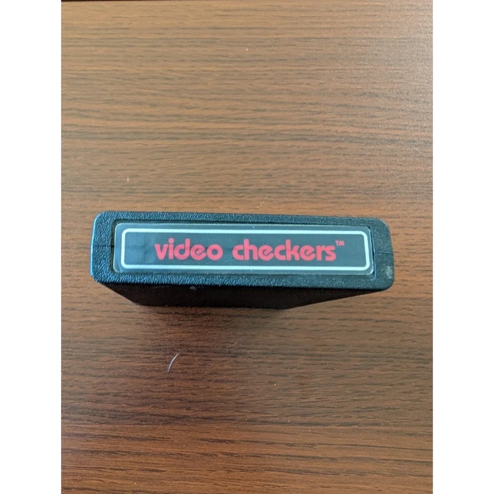 Video Checkers CX-2636 Red Text ATARI 2600  game cartridge